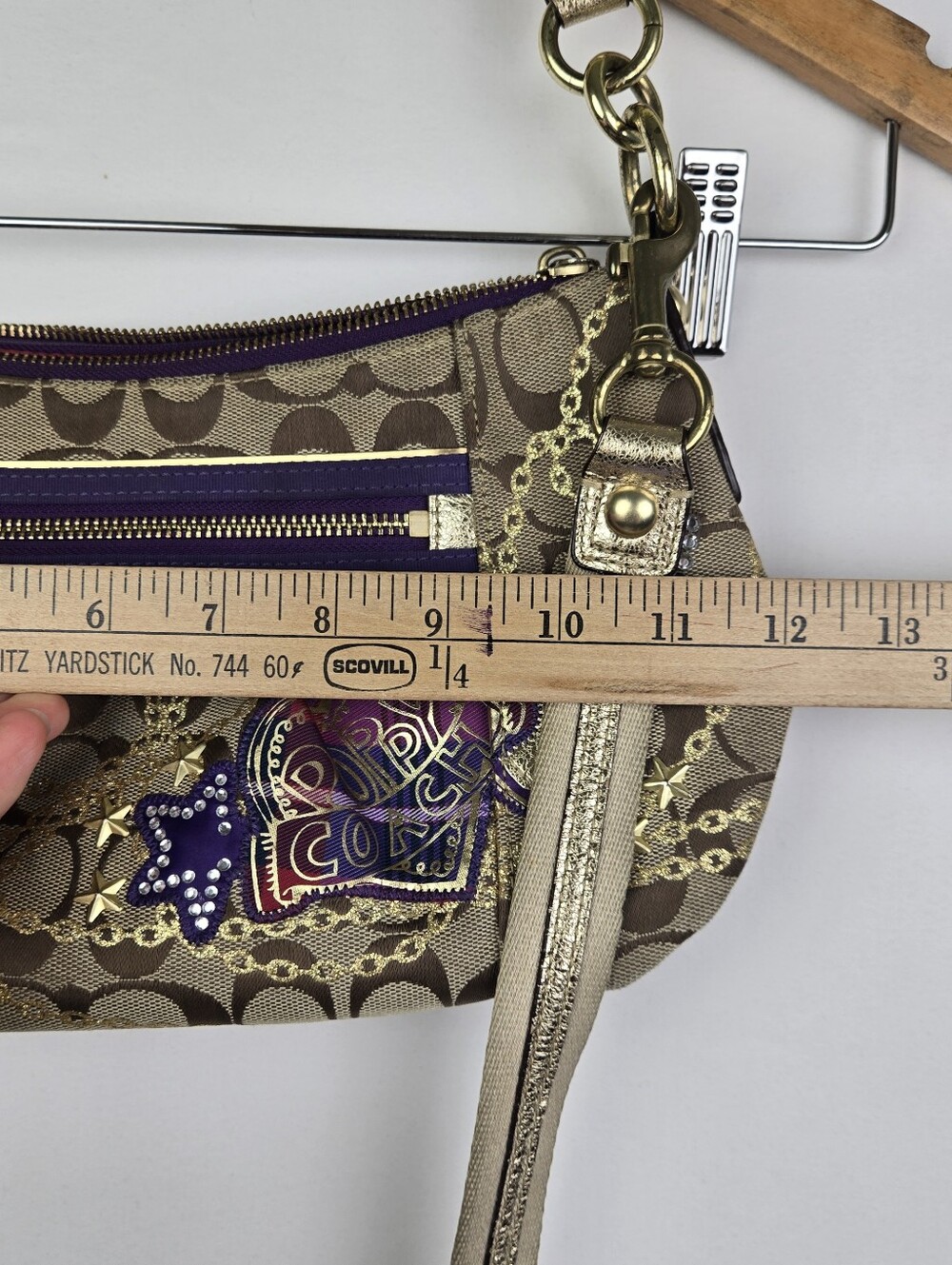 Coach Poppy Appliqué Khaki Signature 15880 Bag - Picture 9 of 16